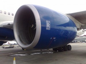 Rolls-Royce Trent 800 High Bypass Turbofan engine on a Boeing 777
